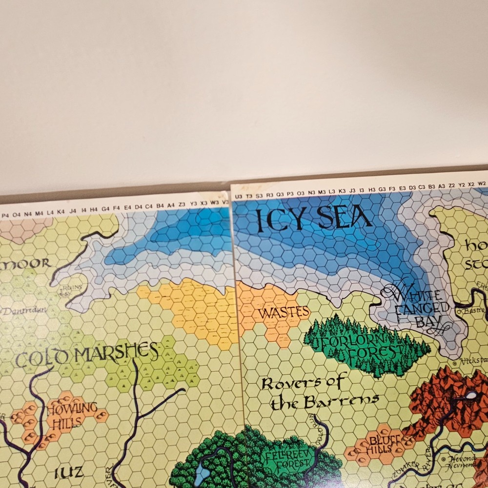 Advanced Dungeons & Dragons World of Greyhawk Guide Glossography Map + 2 Modules