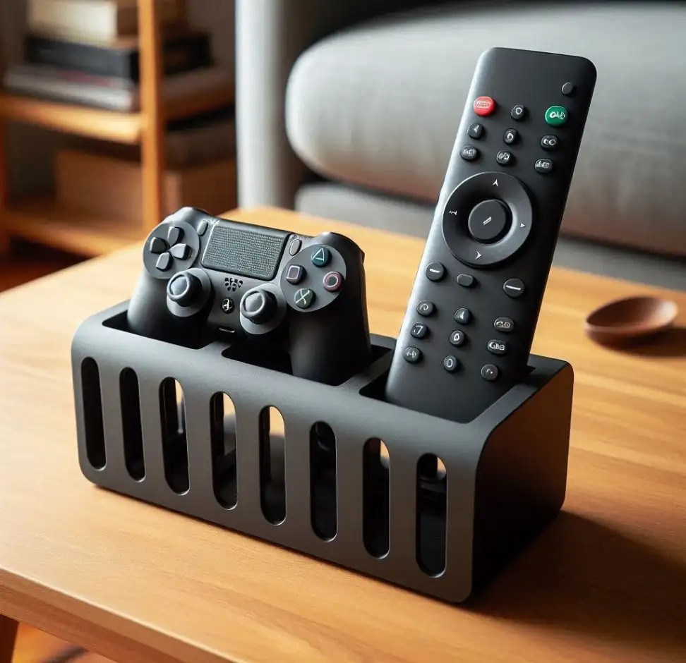 3D Printed Remote Holder Gaming Controller Stand Desktop Storage Caddy Organizer
