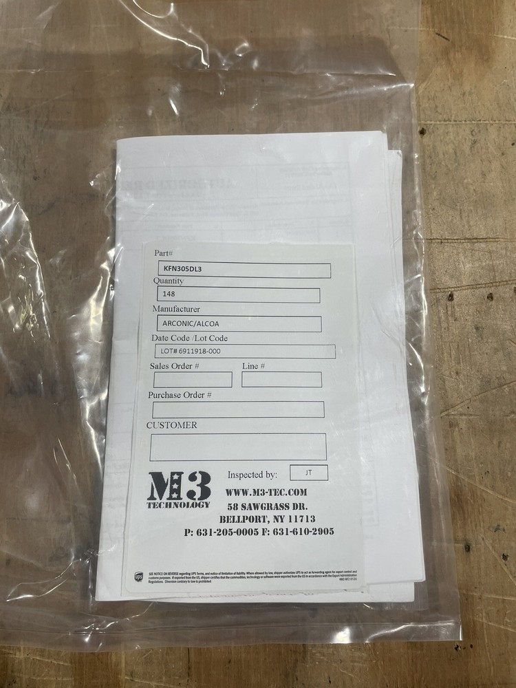 KFN305DL3 ALCOA NUT 100PC