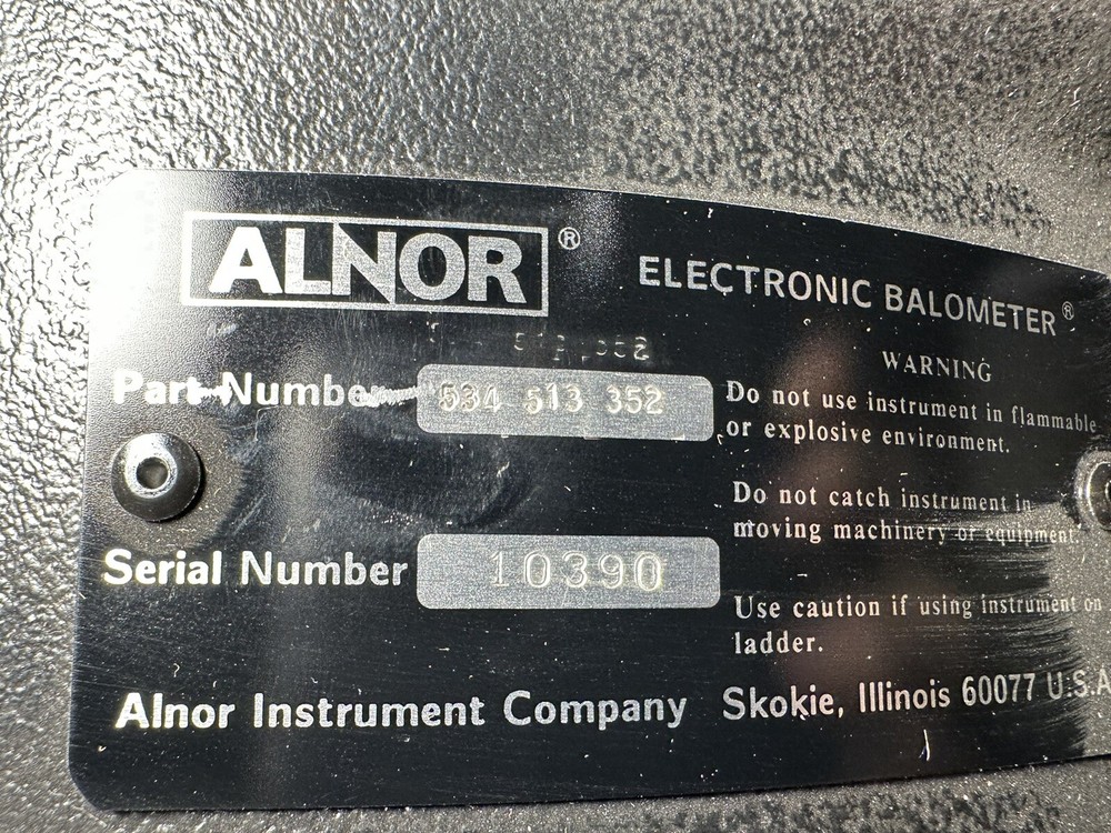 ALNOR 534513352 ELECTRONIC BALOMETER