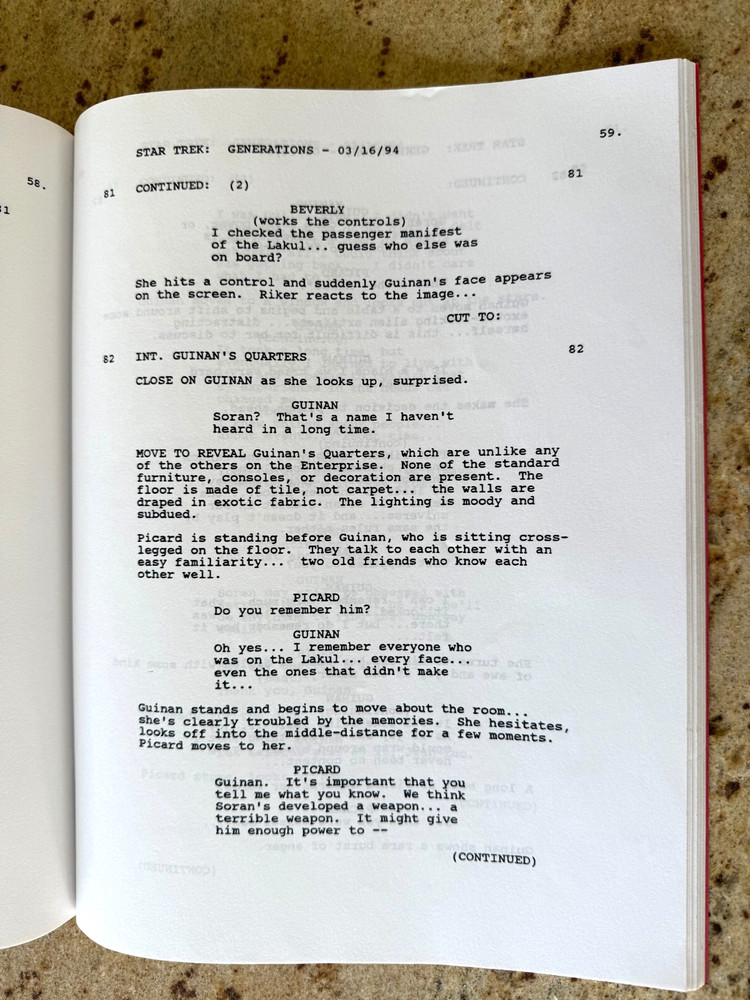 Star Trek Generations Movie Script Final Draft March 16.1994