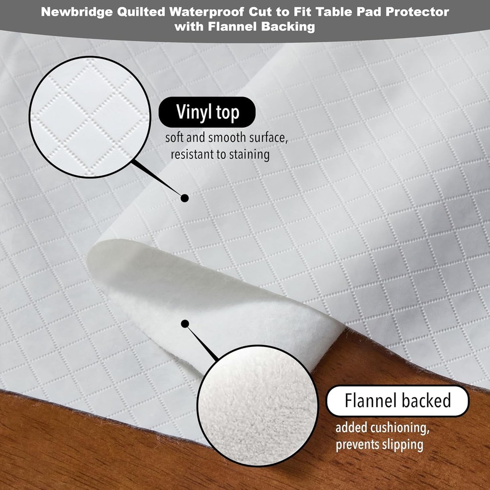 Waterproof Round Table Pad Protector, 70" - Heat Resistant