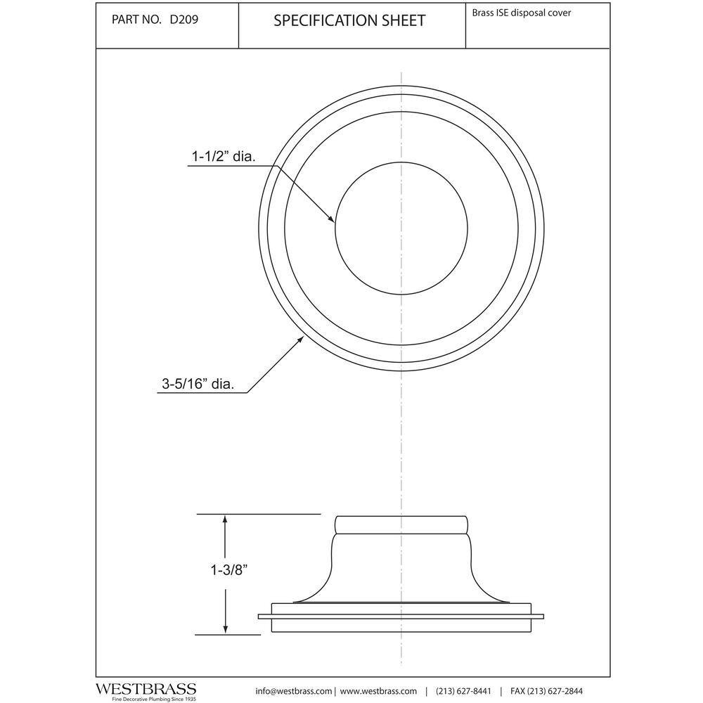 Garbage Disposal Stopper in Matte Black