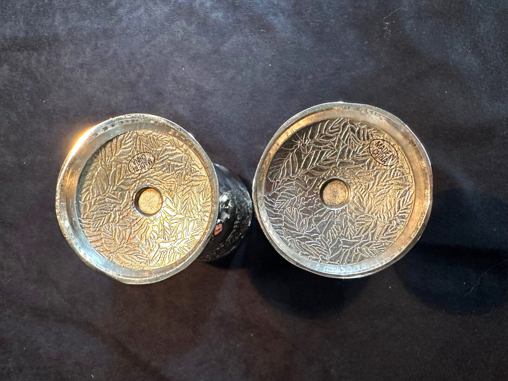 Vintage Silverplate Grapevine Embossed Wine Goblets