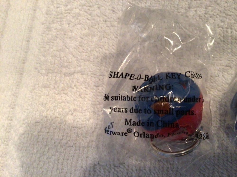 Tupperware Shape-O-Ball Keychain Lot