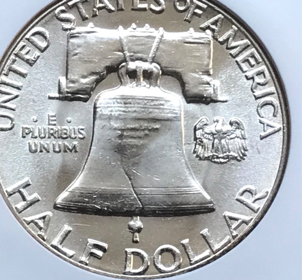 (2) 1958 Type 2 Reverse Franklin NGC MS64
