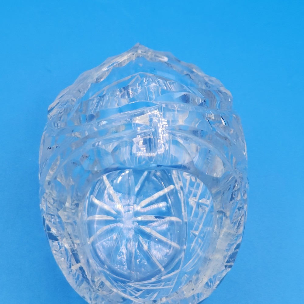Vintage Cut Crystal Small Basket