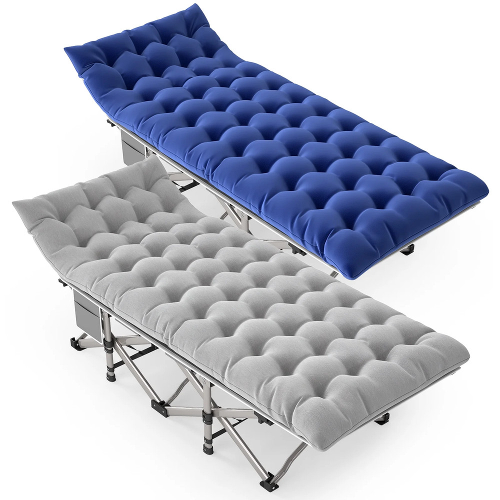 2 Pack Folding Camping Cot Bed 600 LBS Heavy Duty Portable