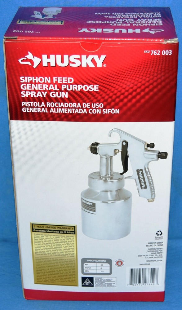 Husky Siphon Feed General Purpose Paint Spray Gun