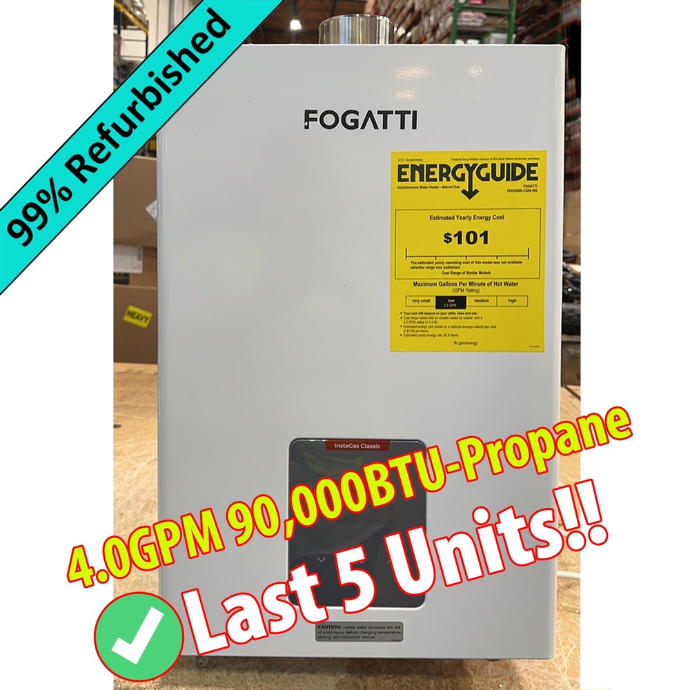 【99% NEW】Propane Tankless Hot Water Heater 4.0GPM 90,000BTU Whole House Instant