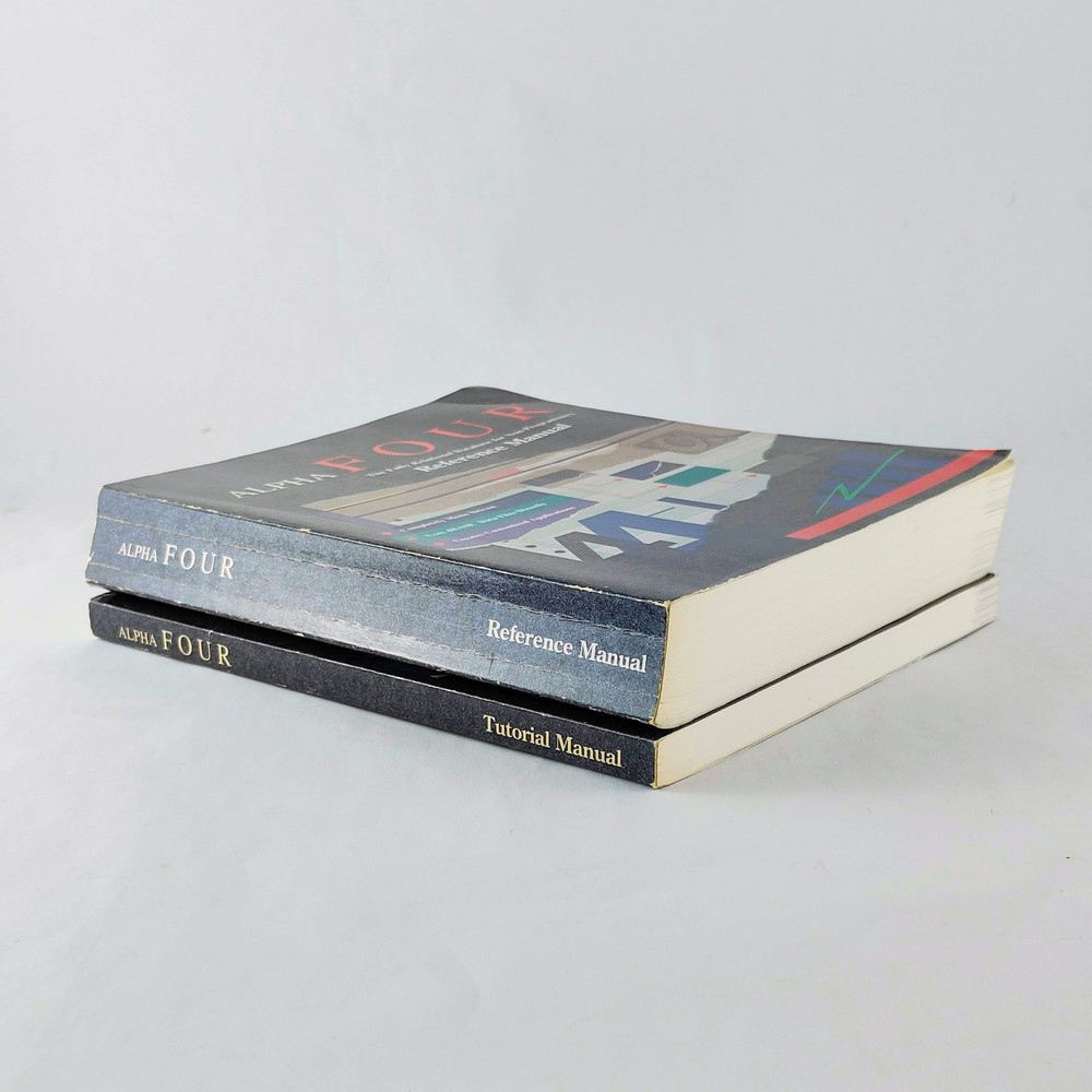 Alpha Four Version 1.1 Reference Manual & Tutorial Manual Database Book Lot v1.1