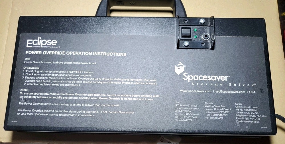 Spacesaver Eclipse Powered System Override .