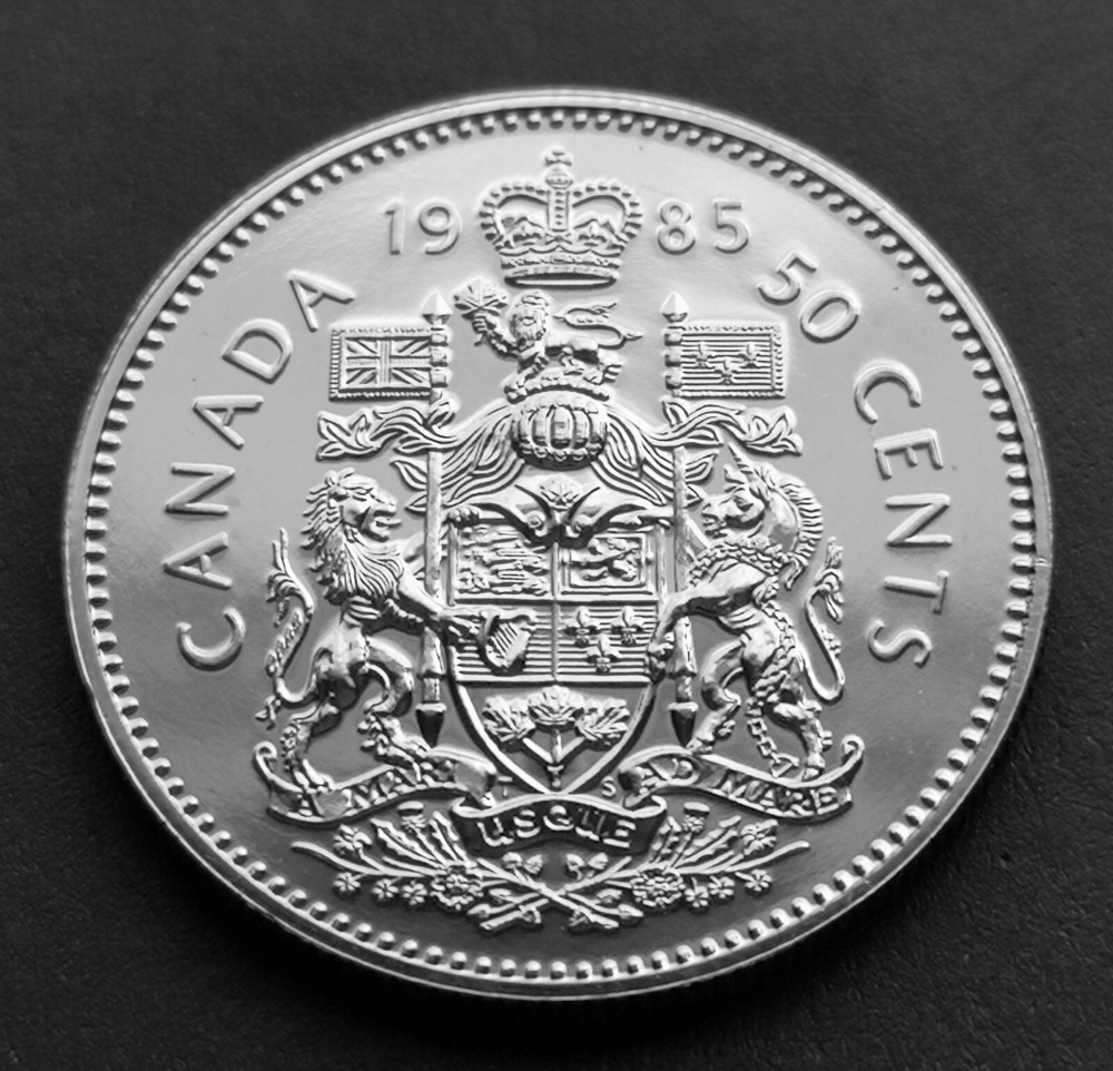 ***  CANADA  50  CENTS  1985  ***  SPECIMEN  ***