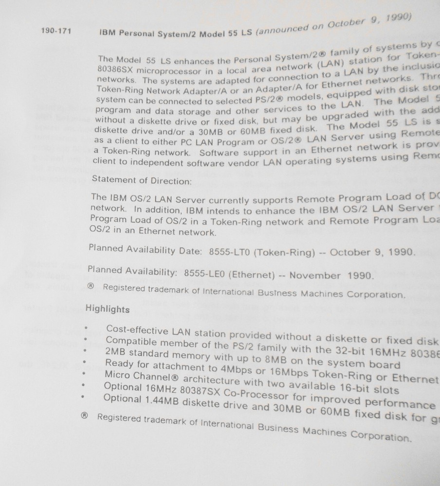 IBM Announcement Letter Summary, 10/23/1990 : System/370, Cooperative Processing
