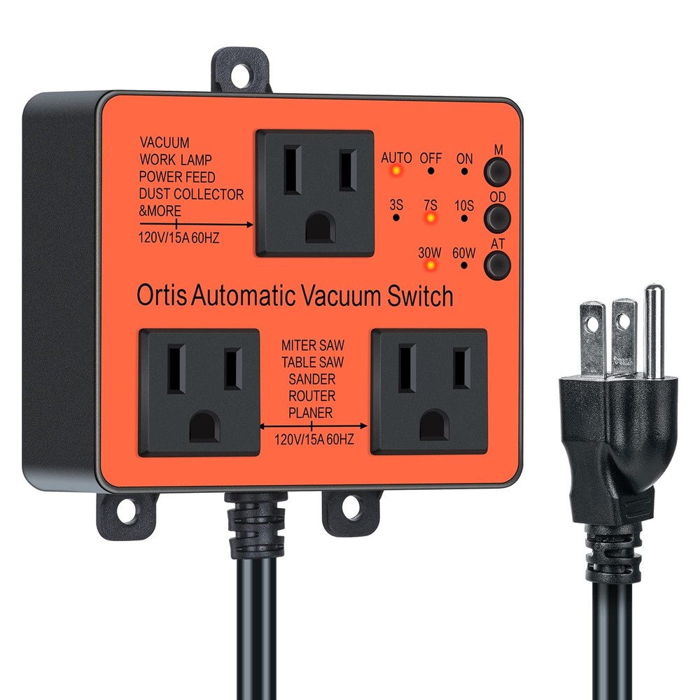 Automatic Vacuum Switch, Ortis Dust Control Autoswitch for More Power Tools,...