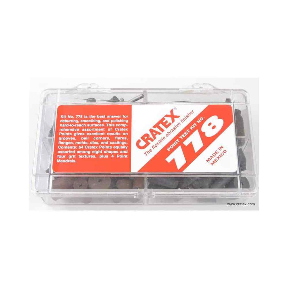 Cratex 68 Piece Rubber Point Test Set Includes 16 Cylinder Points, 32 Bullet ...