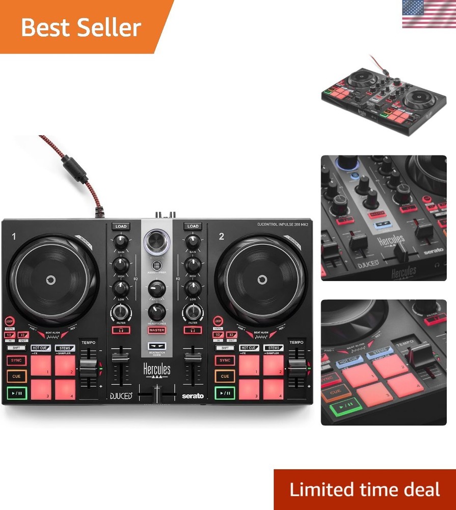 DJControl Inpulse 200 MK2 — Ideal DJ Controller for Learning to Mix — Softwar...
