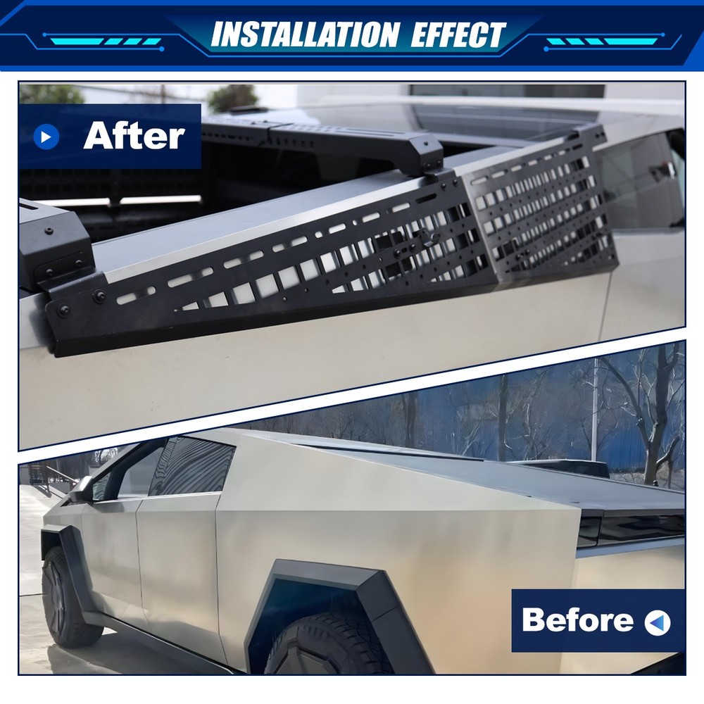 Pair Molle Panel (Left/Driver's side) for 2024-2025 Tesla Cybertruck Molle Panel