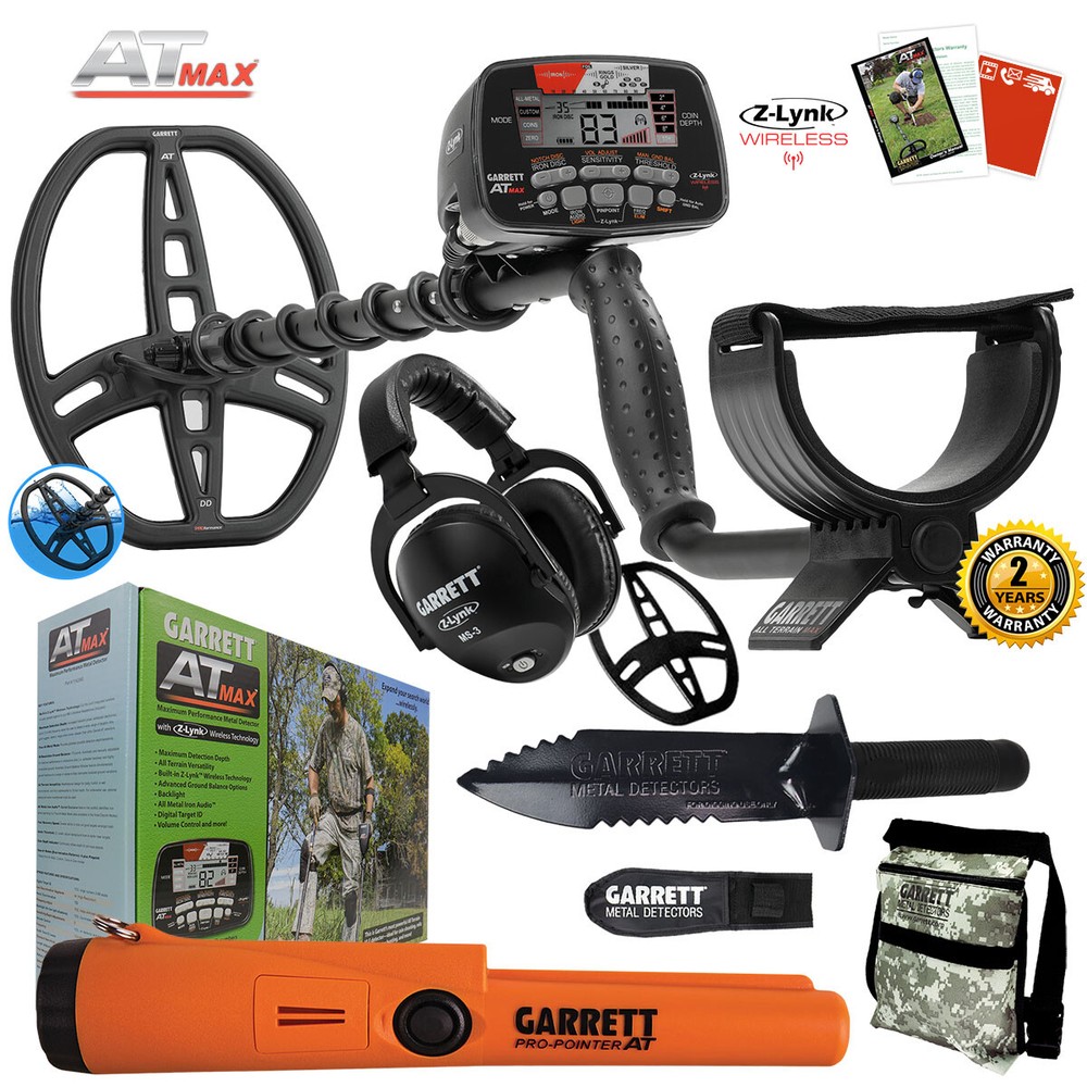 Garrett AT MAX Underwater Detector, Pro-Pointer AT, MS-3 Headphones, & More