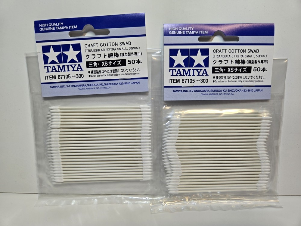 2 PACK Tamiya 87105 Craft Cotton Swab Triangular Extra Small (100pcs) - US
