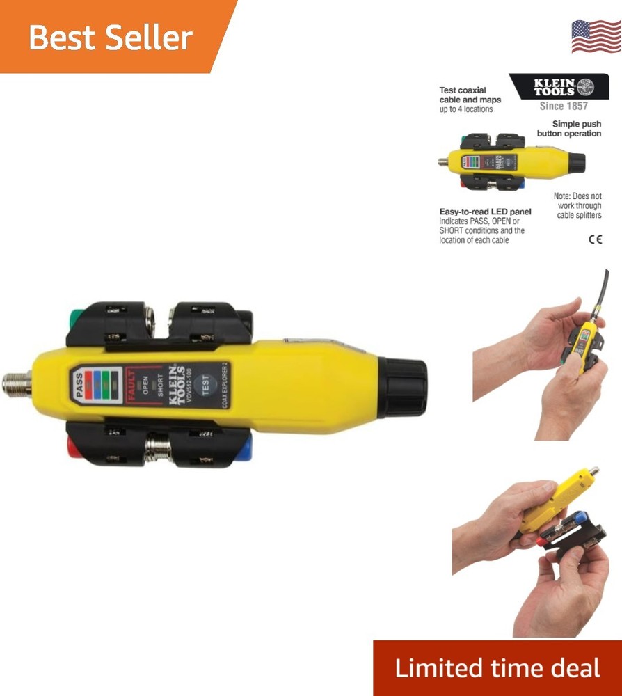 101 Explorer 2 Coax Tester Kit, Includes Cable Tester / Wire Tracer / Coax Ma...