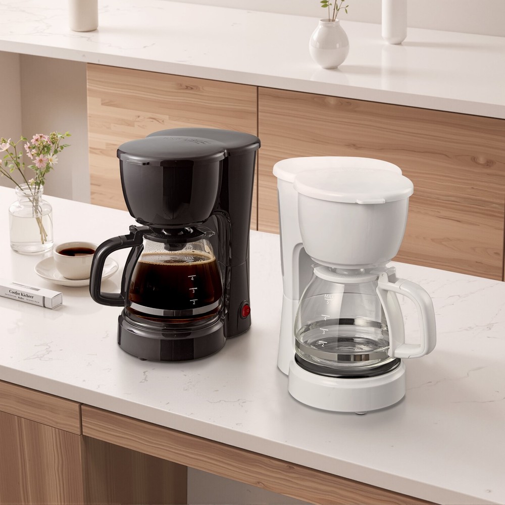 White 5-Cup Coffee Maker