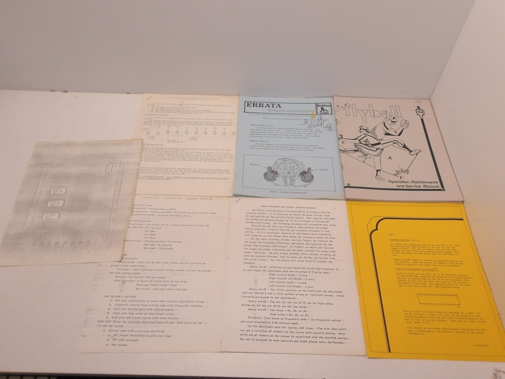 Atari- Flyball- Operation,Maintenance & Service manual- MORE- NOS