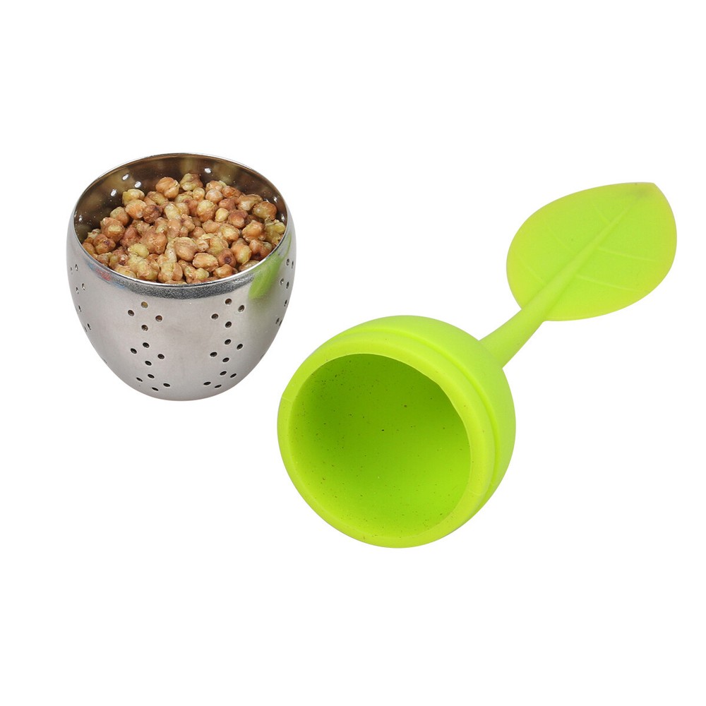 3PCS Silicone Loose Leaf Tea Infuser Stainless Herbal Strainer Filter Diffuser