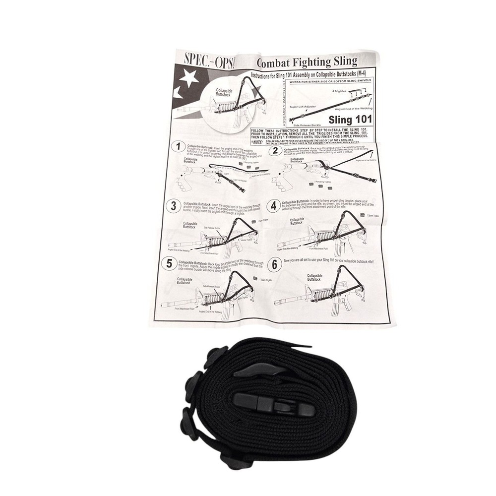 Spec-Ops Sling 101 Universal Combat Fighting 3 Point Rifle Strap