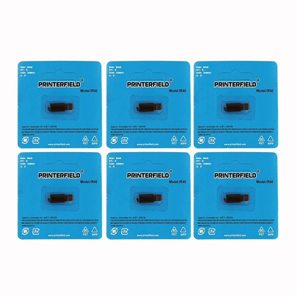 IR-40 Ink Roller (6 Pack) Compatible Calculator Printer Ribbon for Casio, Sharp