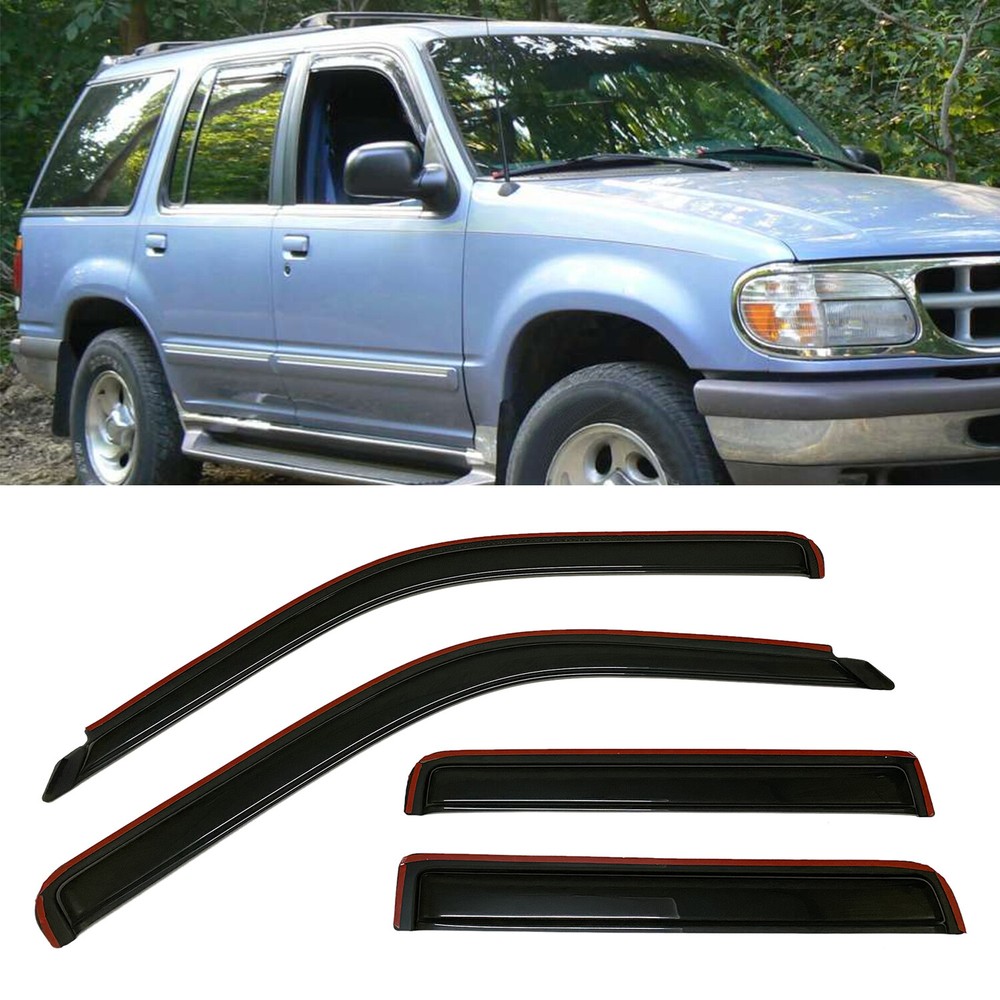 IN-CHANNEL Window Visors Sun Vent Guard Fit 2001-2005 Ford Explorer Sport Trac