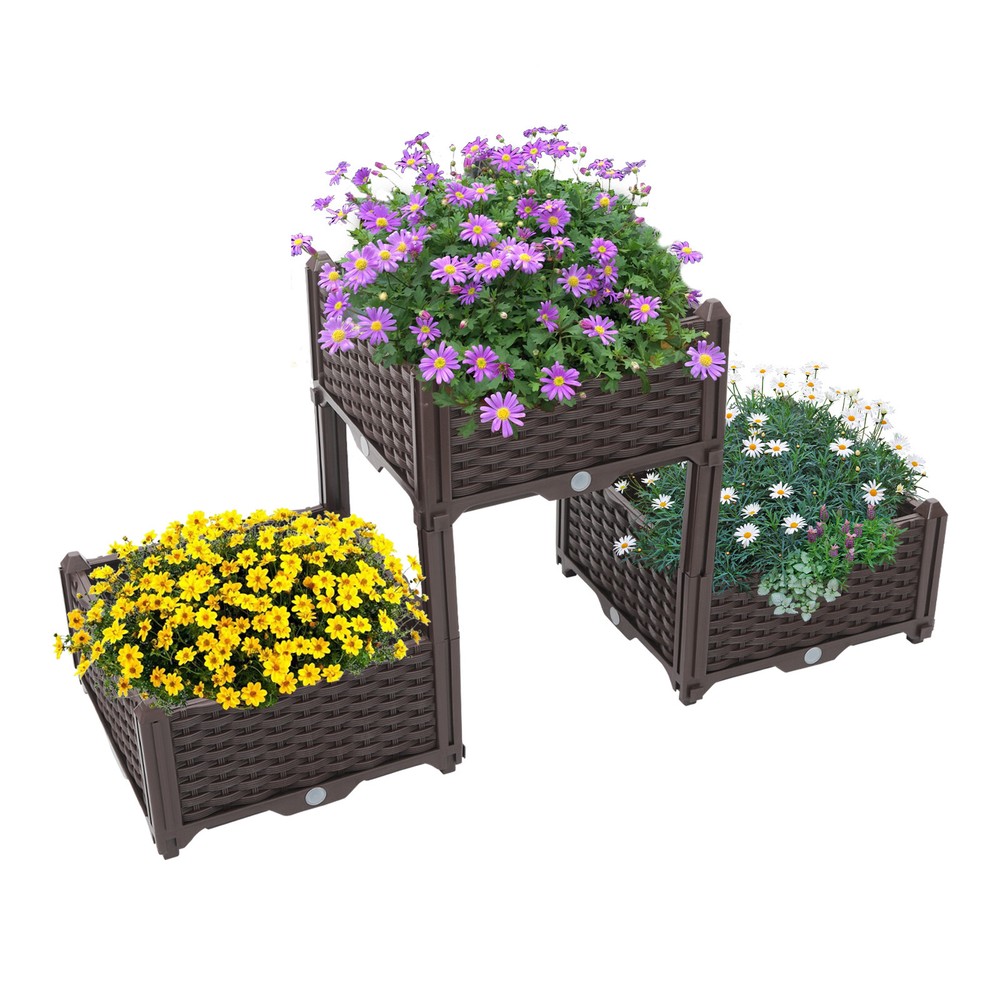 Plastic Planter Raised Bed Elevated Planter 5.91" Garden Box Raised Garden Bed