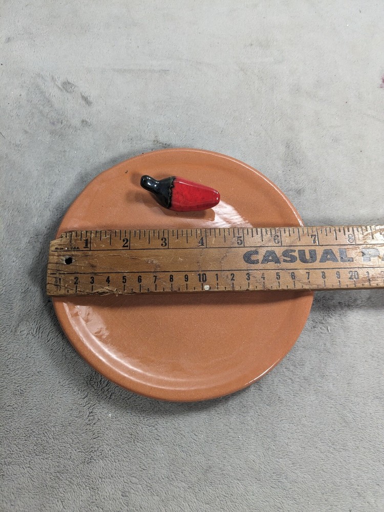 Terracotta Brown With Chili Pepper Simple Plate 7” Plate