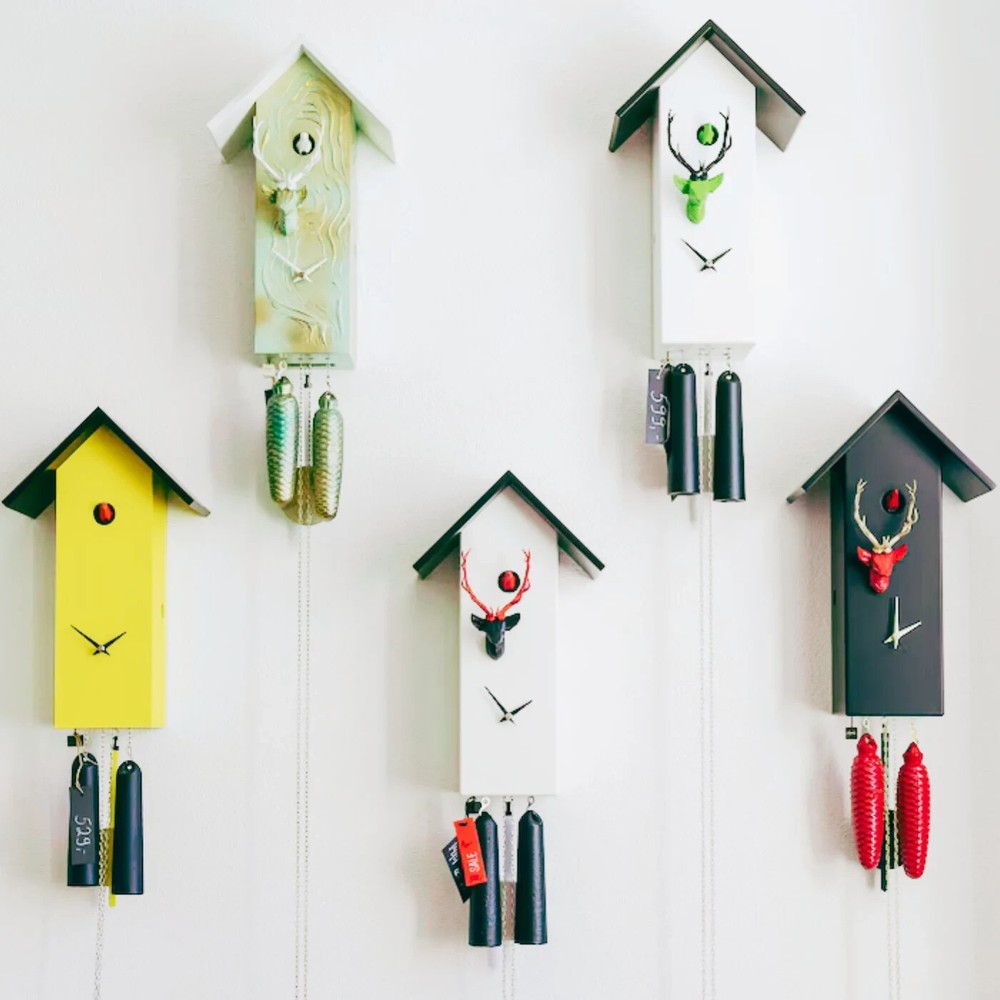 Natural Wood Cuckoo Clock, Modern Cuckoo Clock, Rectangle Cuckoo Clock Germany