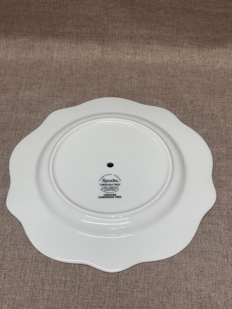Spode Vintage Scallop Cake Stand - Christmas Tree, Two Tier - New
