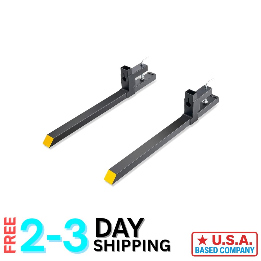 2000 Lbs Capacity Quick Attach Pallet Forks - Suitable for John Deere & Kubota