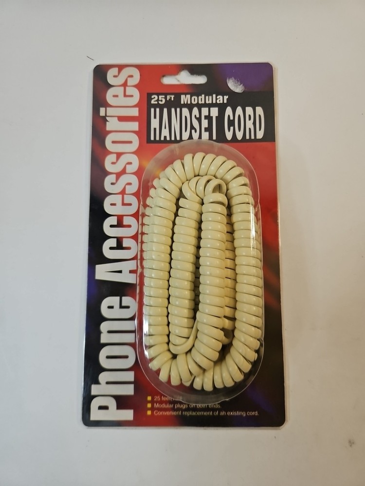 Phone Accessories 25ft. Modular Handset Cord Coiled