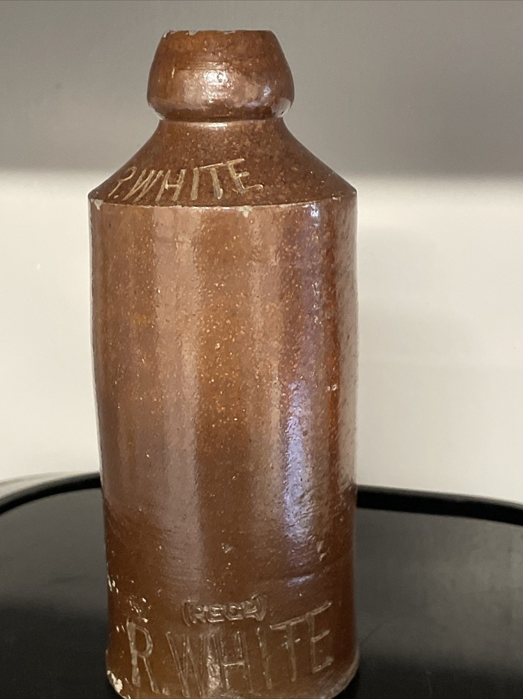 OLD Bottle R White Stoneware London