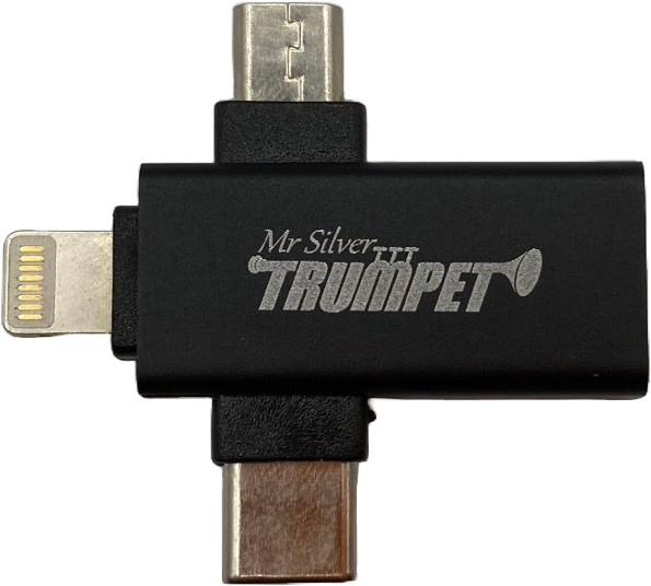 Apple, Micro B, USB-C, USB - 4 in 1 adapter iPhone, Tablet. Silent Brass STJ