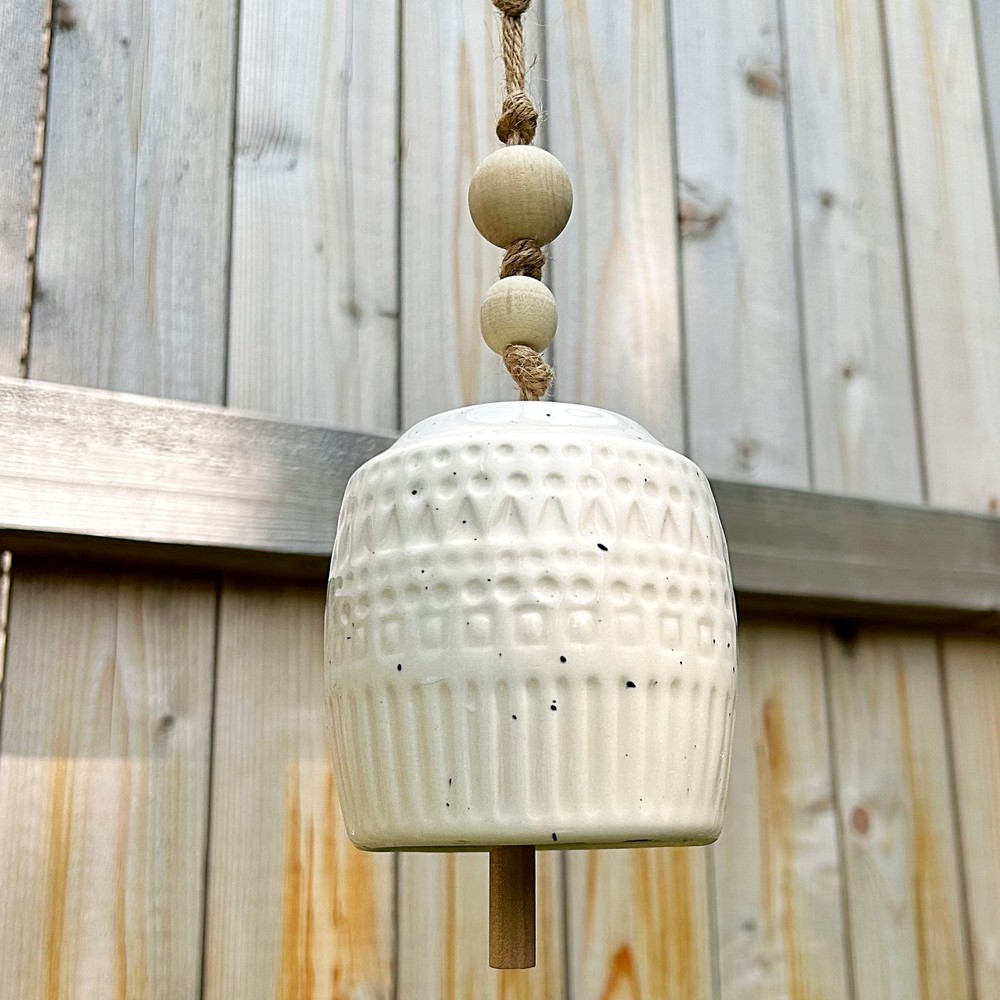 Natural Ceramic Bell Long Hanging Decor