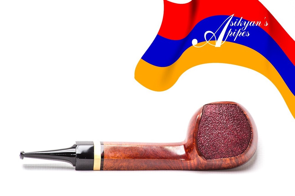 Asikyan Pipe #480/25 Blowfish Rusticated/Smooth Hand Made