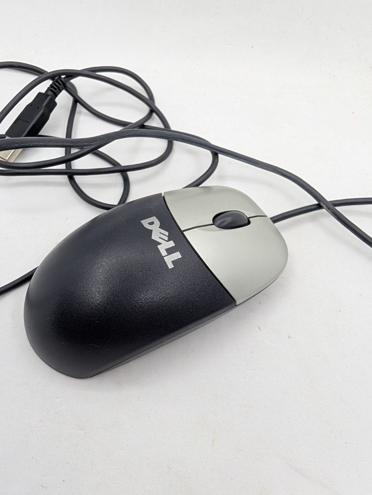 Vintage Dell Mouse MO56UO USB Grey black READ