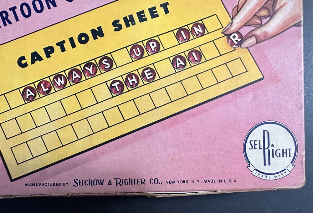 CAP-IT 1957 Cartoon Caption Game by Selchow & Righter Co.
