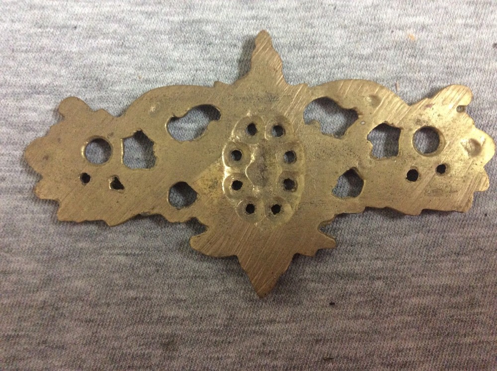 Vintage Brass Drawer Pulls Backplate Only Lot