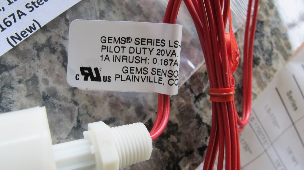 1x) GEMS, SERIES LS-3, Float Level Switch, 20 VA, 1A