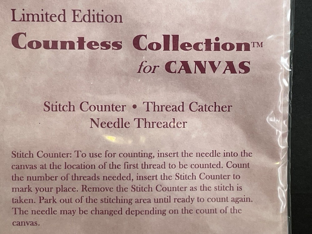 Needle Point Cloisonné Stitch Counter • Thread Catcher• Needle Threader Tools