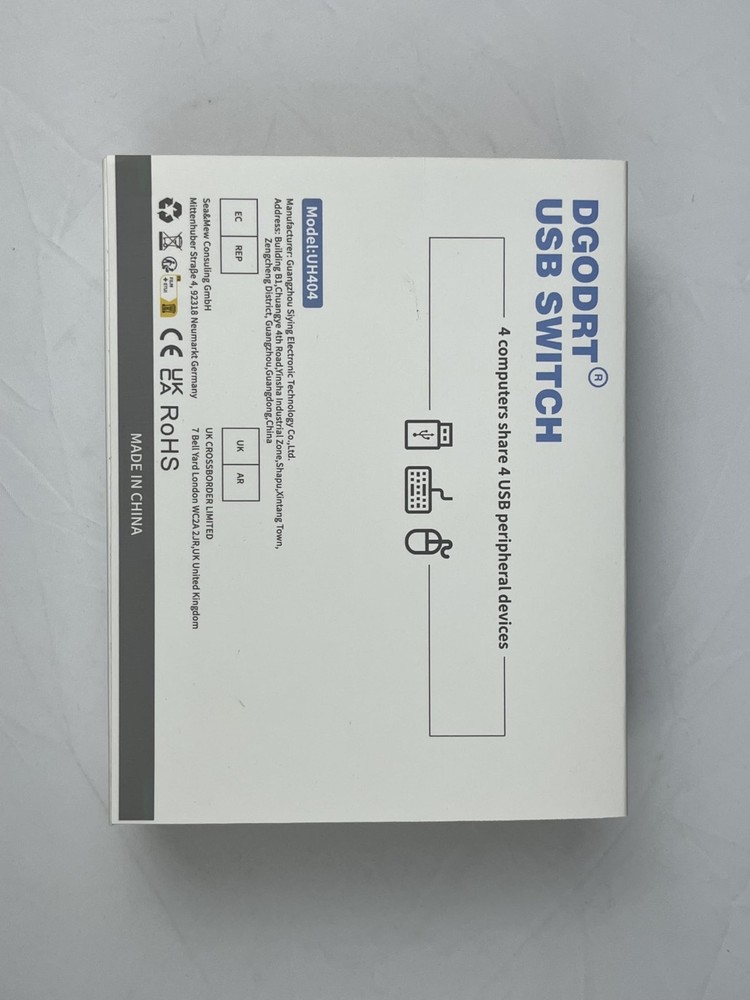USB Switch 4 in 4 Out, USB Switcher Selector 4 Port for 4 Computer Share 4 De...