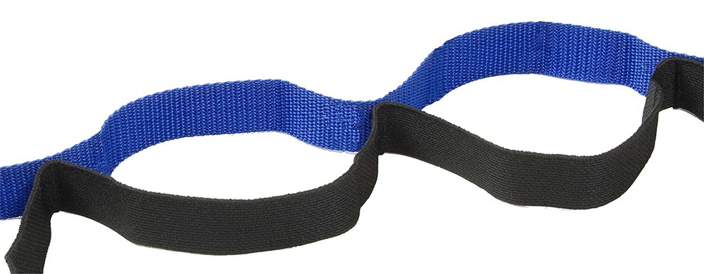 Cando Stretch Out Strap with Instructional Exercise Guide - Blue