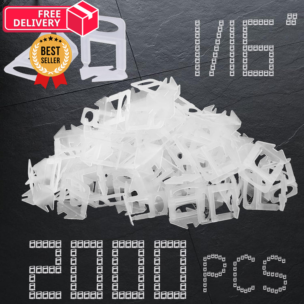 Tile Leveling System Clips 1/16" 2000 tile clips, 2000-tile