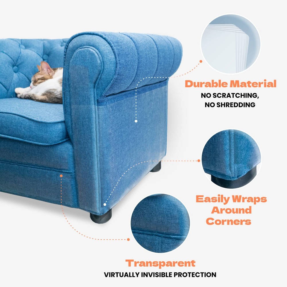 Invisible Couch Protector Sheets 10 Extra Large Clear Durable Customizable